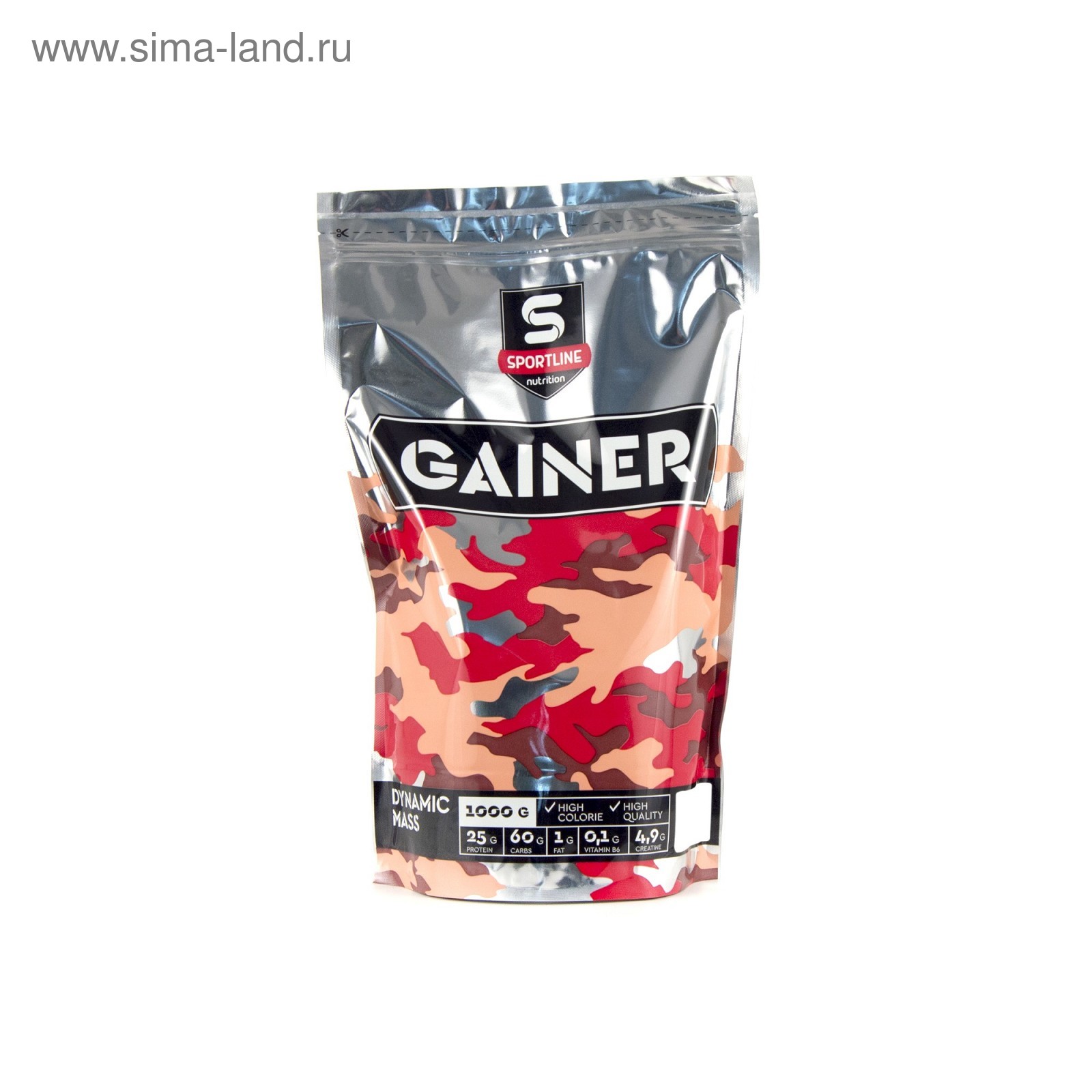 Гейнер. SportLine Dynamic Mass 1000g (Латте-Макиато)