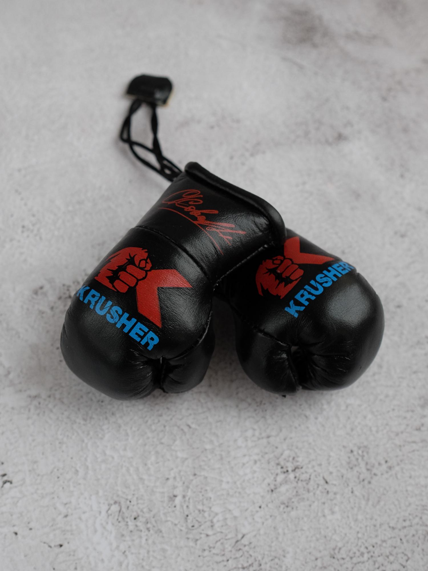 Сувенирные бокс. перчатки Krusher Boxing&Life (Черный)