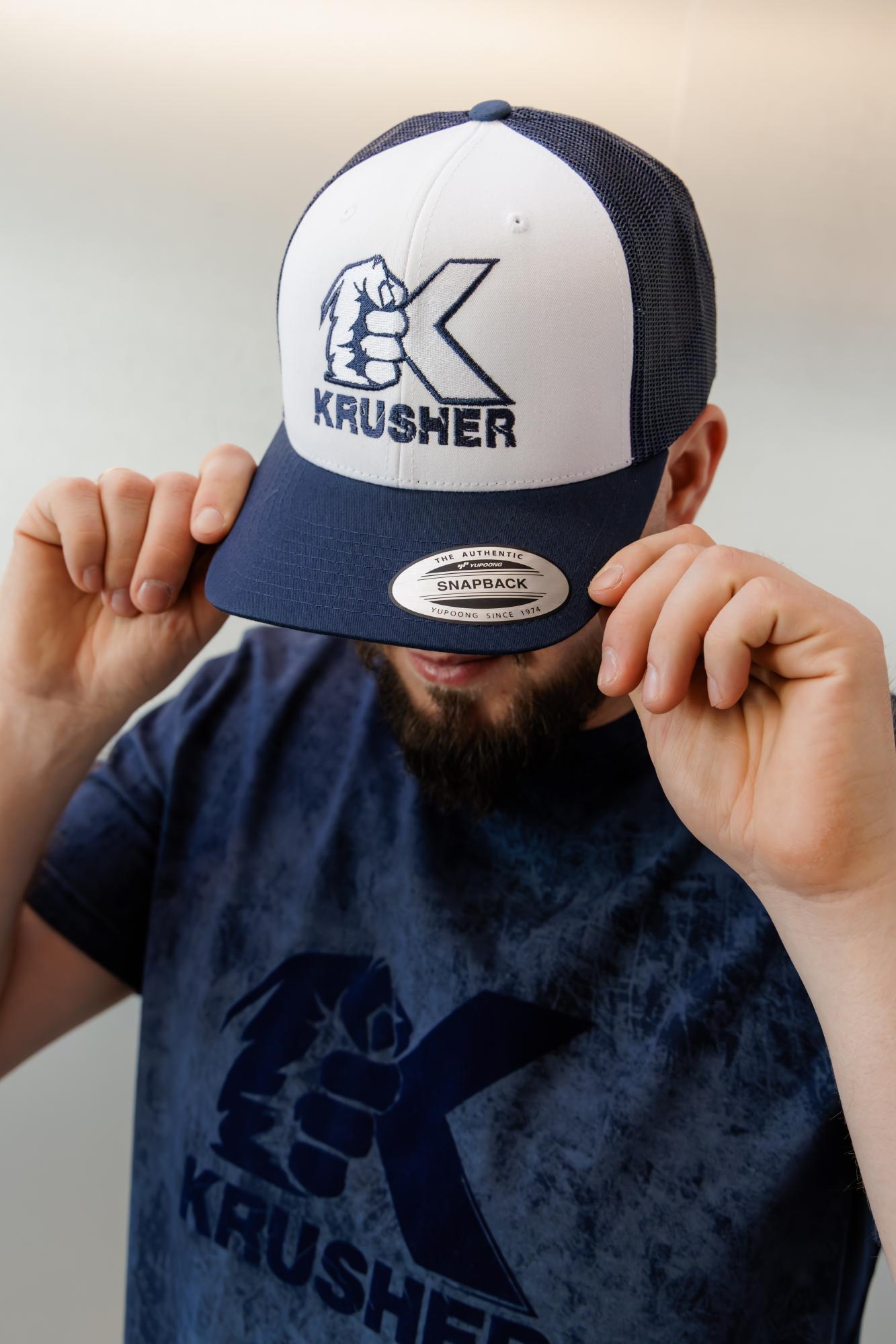 Бейсболка Krusher с сеткой (цвет белосиний)