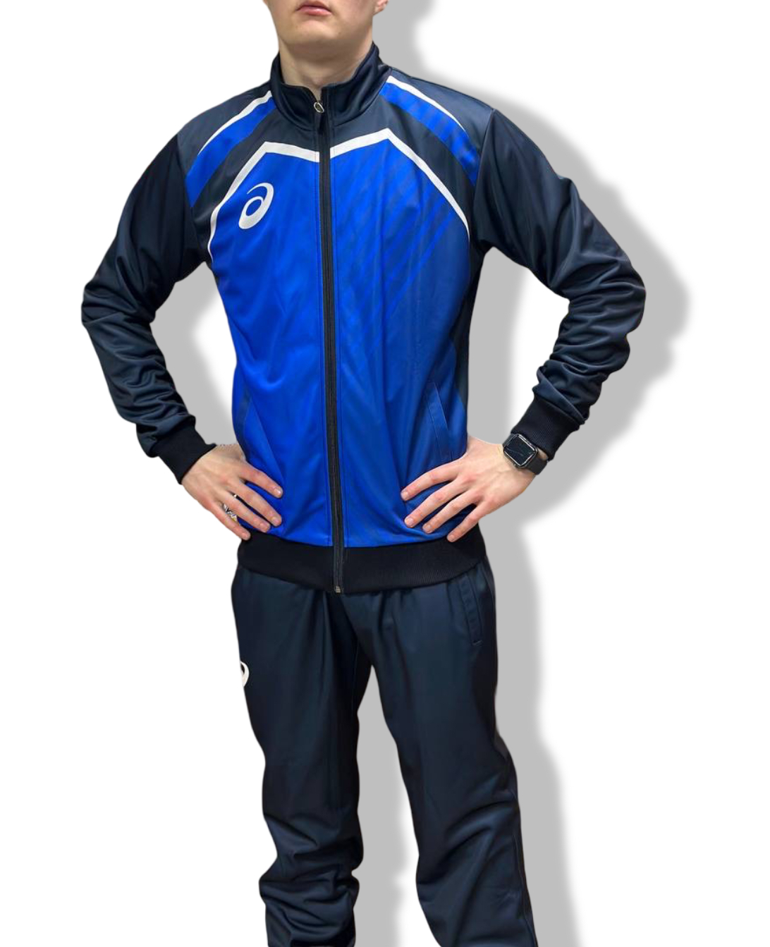 Костюм Asics NEW эластик (белой с полосой)