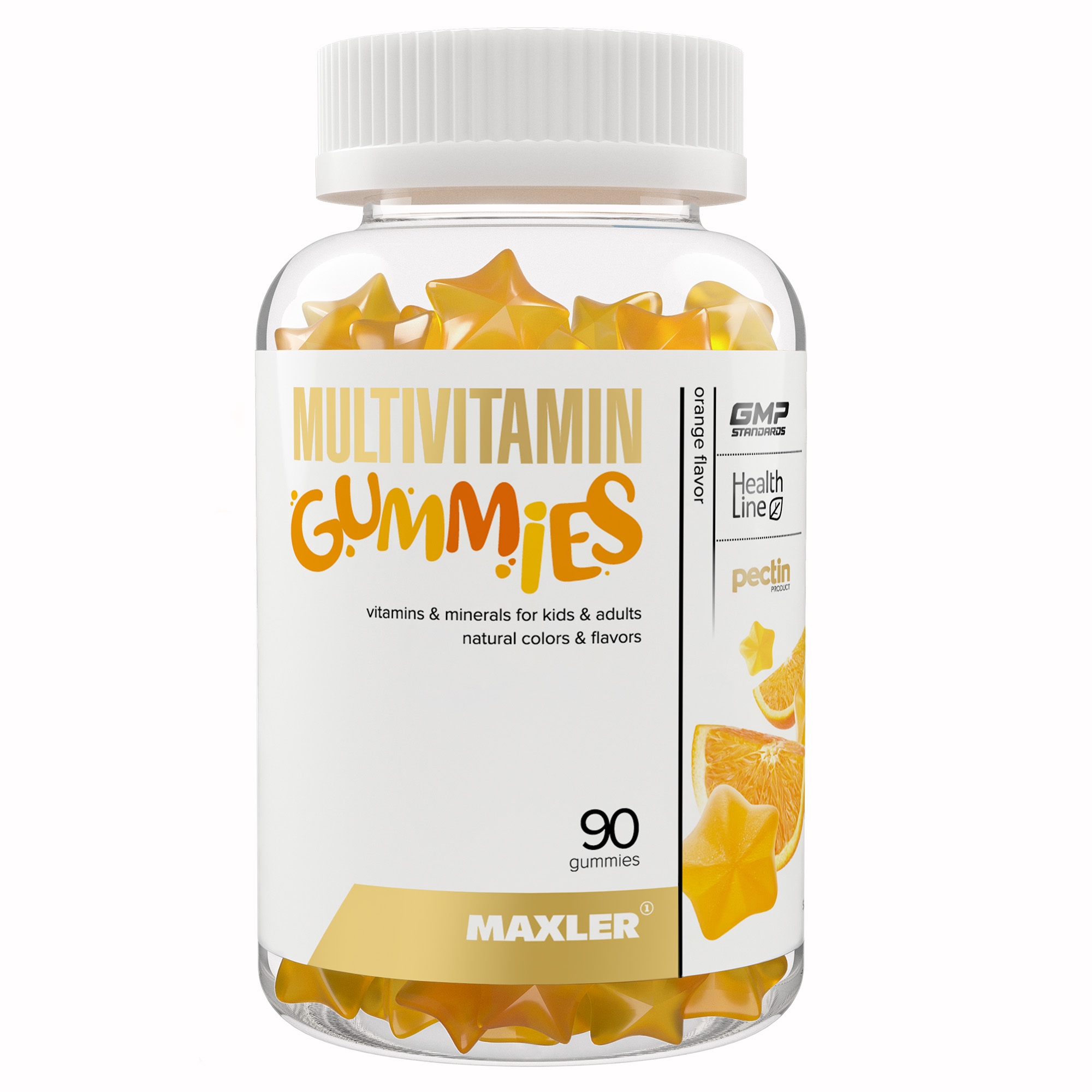 Витамины детям без сахара Multivitamin Gummies 90шт Апельсин